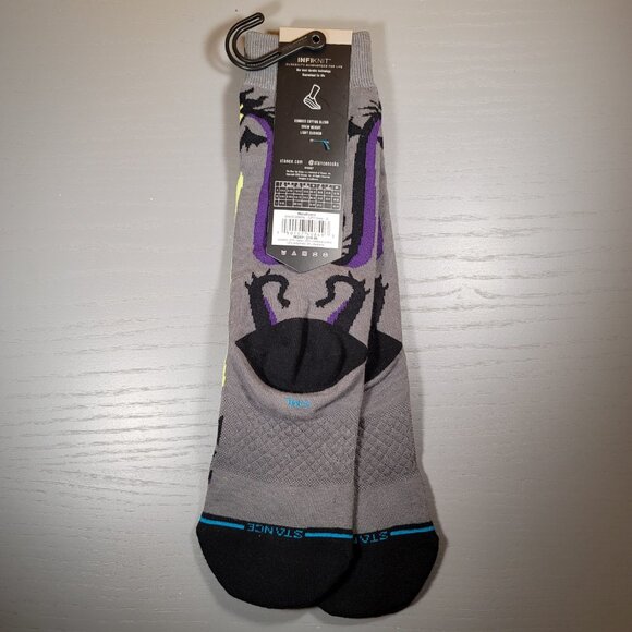 Stance Disney Villains Maleficent Casual Crew Socks Unisex Size Small Grey - Picture 4 of 5